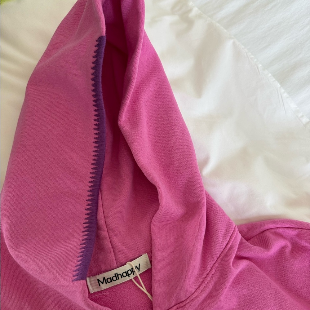 Madhappy Vibrant Pink Hoodie Coachella zip up. - Picture 5 of 9